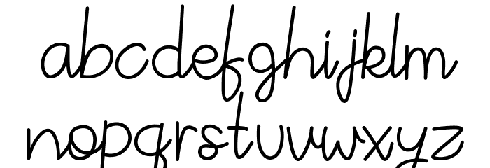 Vinally Font LOWERCASE