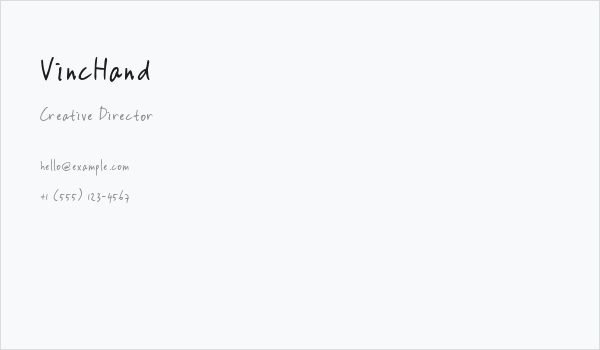 VincHand Business Card