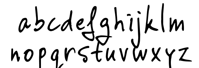 VincHand Font LOWERCASE