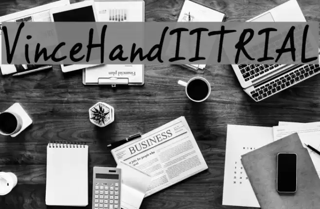 VinceHandIITRIAL Font examples