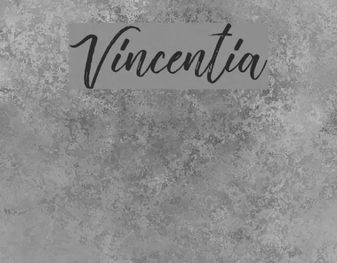 Vincentia Шрифта examples
