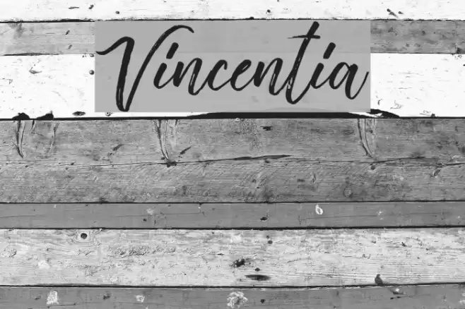 Vincentia Шрифта examples