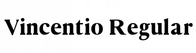 Vincentio Regular  font caratteri gratis