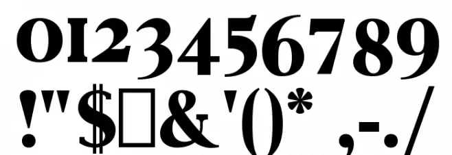 Vincentio Regular Font OTHER CHARS