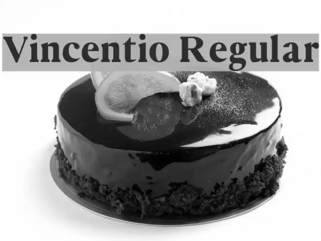 Vincentio Regular Font examples