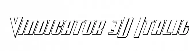 Vindicator 3D Italic  免费字体下载