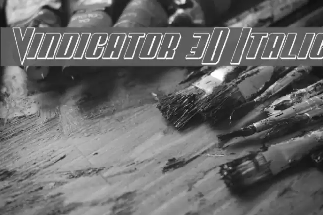 Vindicator 3D Italic examples
