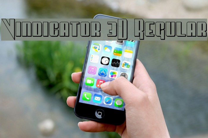 Vindicator 3D Regular Font examples