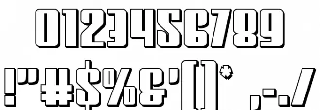 Vindicator 3D Fuentes OTROS CHARS