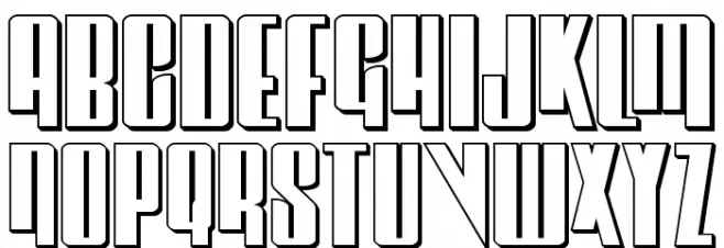 Vindicator 3D Schriftart Groß