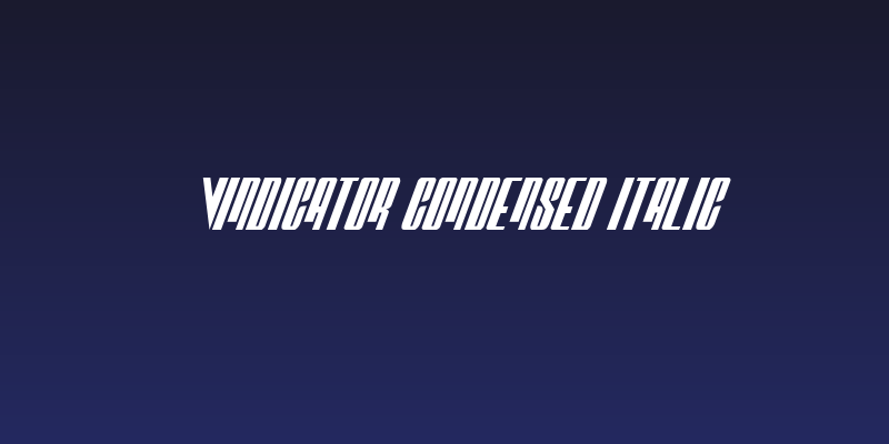 Vindicator Condensed Italic Social Header