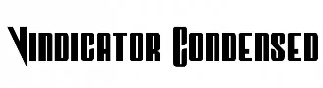 Vindicator Condensed  नि: शुल्क फ़ॉन्ट्स डाउनलोड