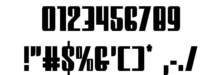 Vindicator Condensed Font OTHER CHARS