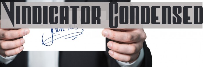 Vindicator Condensed Font examples