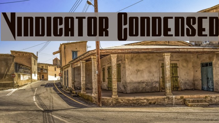 Vindicator Condensed Font examples