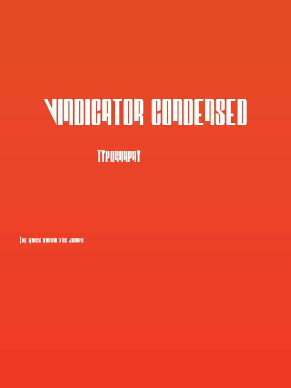 Vindicator Condensed Poster