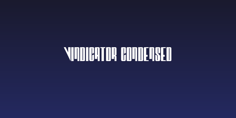 Vindicator Condensed Social Header