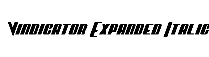 Vindicator Expanded Italic  les polices de caractères gratuit tlcharger