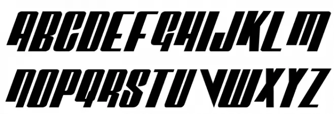 Vindicator Expanded Italic Schriftart Groß