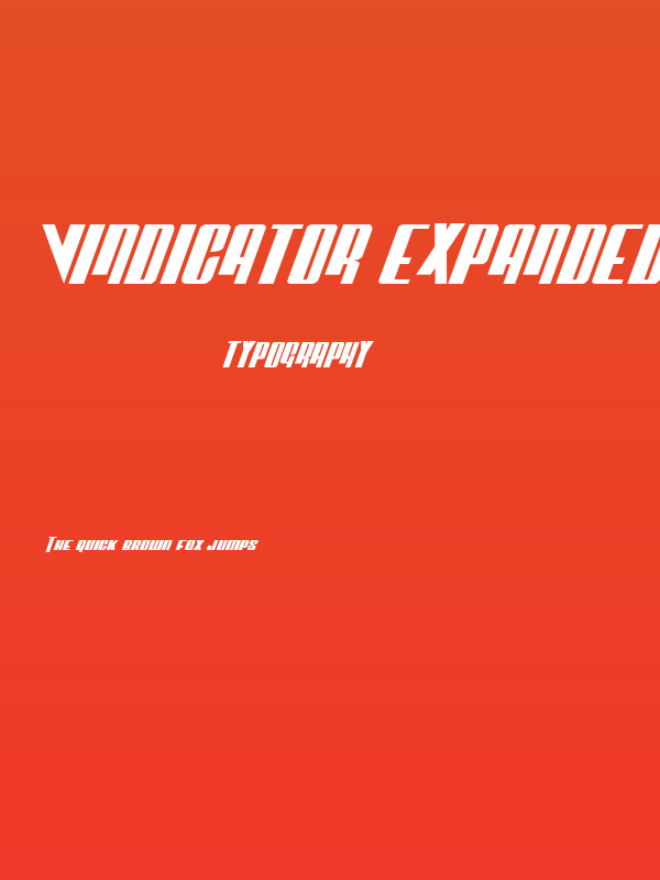 Vindicator Expanded Italic Poster