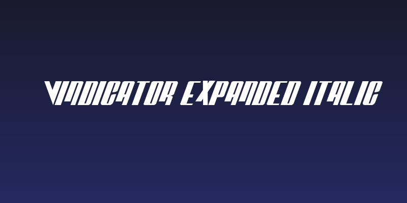 Vindicator Expanded Italic Social Header