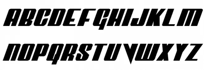 Vindicator Expanded Italic 字体 小写