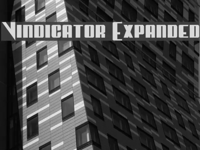 Vindicator Expanded Font examples