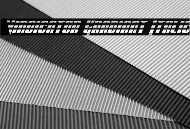 Vindicator Gradiant Italic फ़ॉन्ट examples