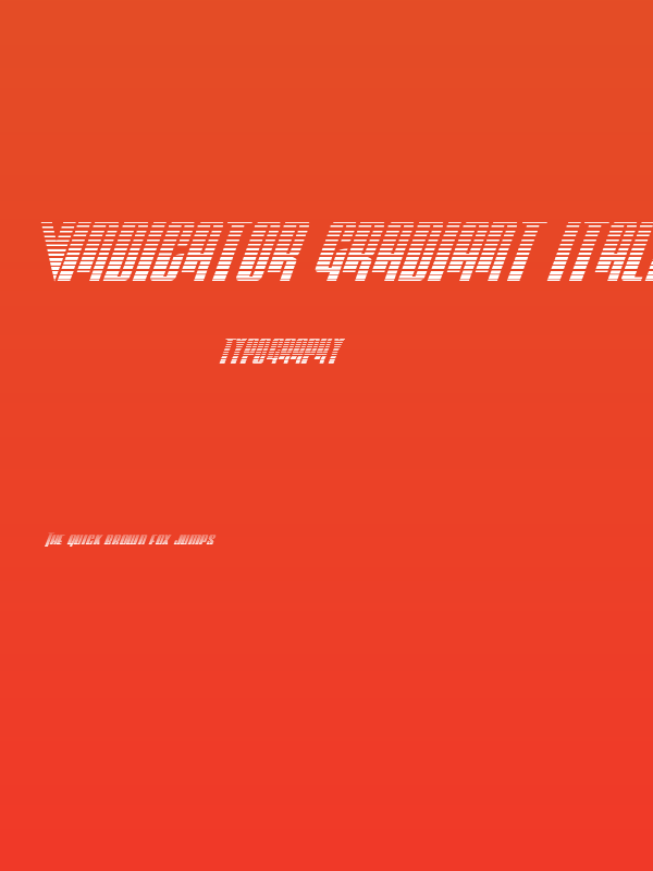 Vindicator Gradiant Italic Poster