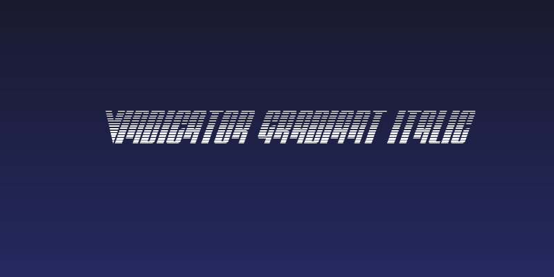 Vindicator Gradiant Italic Social Header