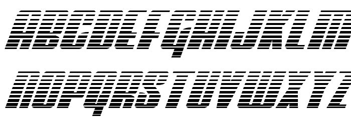 Vindicator Gradiant Italic फ़ॉन्ट लोअरकेस