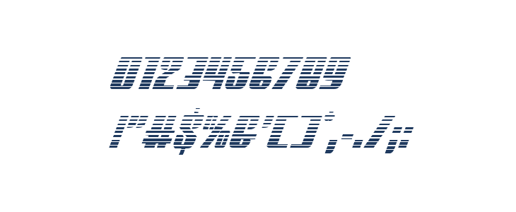 Vindicator Gradient Italic Other Characters