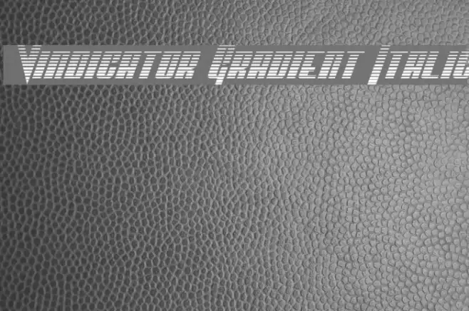 Vindicator Gradient Italic Font examples