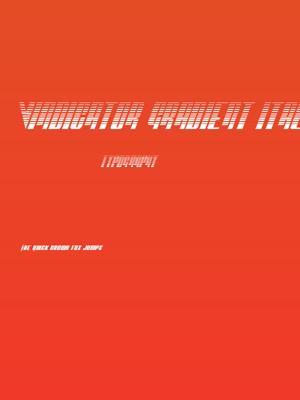 Vindicator Gradient Italic Poster
