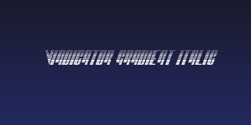 Vindicator Gradient Italic Social Header