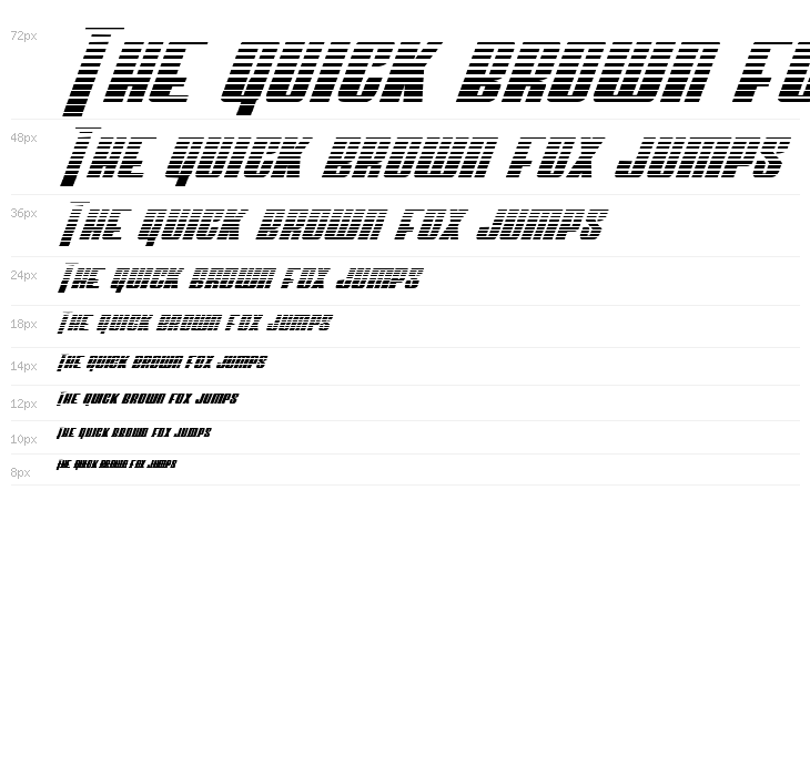 Vindicator Gradient Italic Waterfall