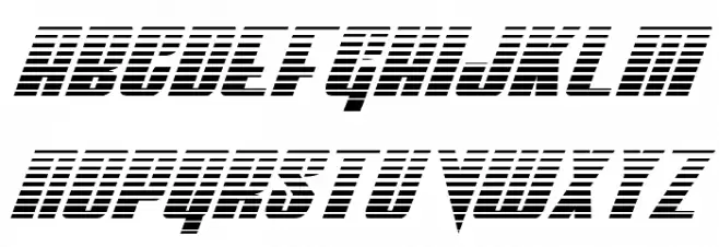 Vindicator Gradient Italic 字体 小写