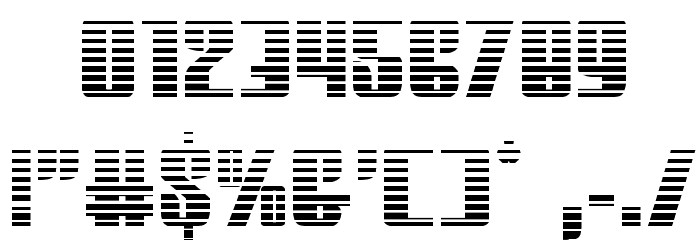 Vindicator Gradient Regular Font OTHER CHARS