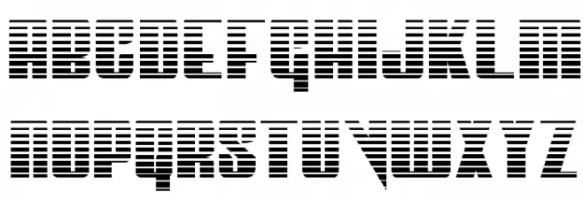 Vindicator Gradient Regular फ़ॉन्ट लोअरकेस