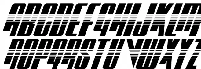 Vindicator Halftone Italic फ़ॉन्ट अपरकेस