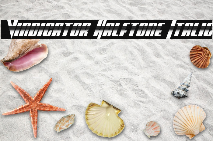 Vindicator Halftone Italic फ़ॉन्ट examples