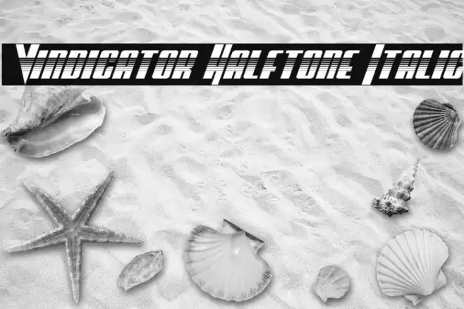 Vindicator Halftone Italic फ़ॉन्ट examples