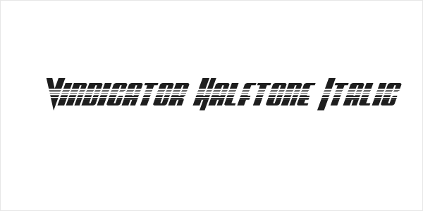 Vindicator Halftone Italic Logo