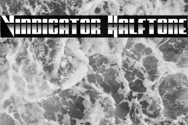 Vindicator Halftone फ़ॉन्ट examples