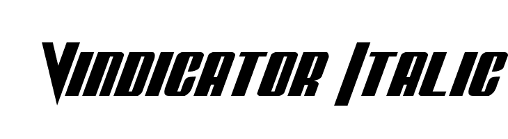 Vindicator Italic  Скачать бесплатные шрифты