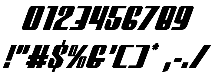 Vindicator Italic Font OTHER CHARS