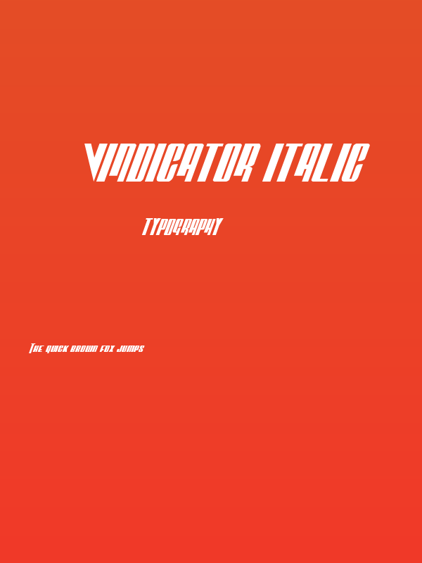 Vindicator Italic Poster