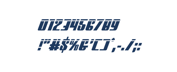 Vindicator Laser Italic Other Characters