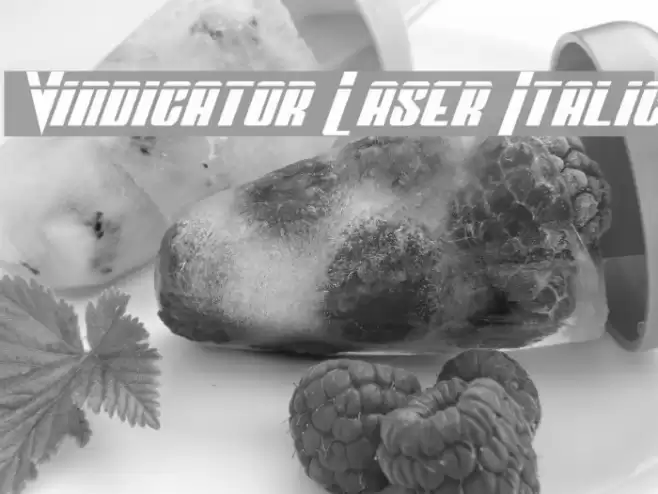Vindicator Laser Italic Font examples