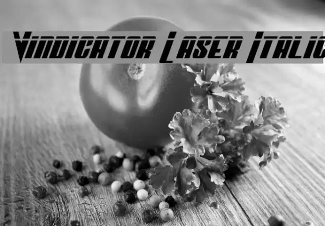 Vindicator Laser Italic Font examples